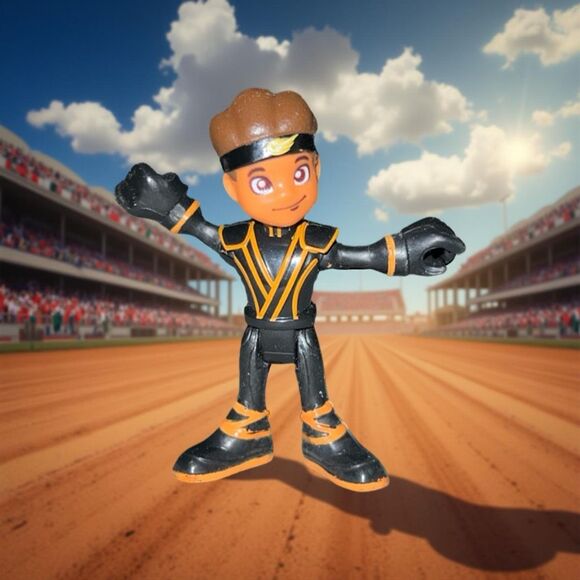 Blaze AJ Ninja Figure Monster Machines Boy Driver Black Orange Wetsuit B18 - Picture 1 of 6